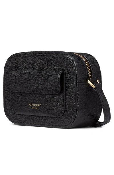 Shop Kate Spade Ava Pebble Leather Crossbody Bag In Black