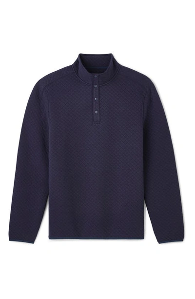 Shop Rhone Gramercy Quilted Pullover In Navy