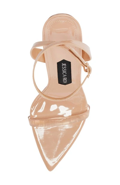 Shop Jessica Rich Selena Wedge Pointy Toe Sandal In Beige