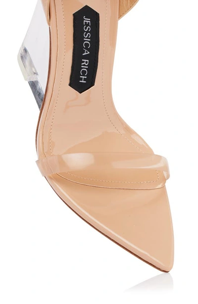 Shop Jessica Rich Selena Wedge Pointy Toe Sandal In Beige