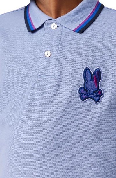 Shop Psycho Bunny Kids' Apple Valley Tipped Piqué Polo In Purple Impression