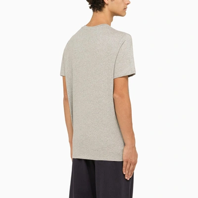 Shop Apc A.p.c. Logoed Grey Crewneck T Shirt