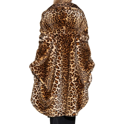 Shop Dolce & Gabbana X Kim Leopard Faux Fur Jacket