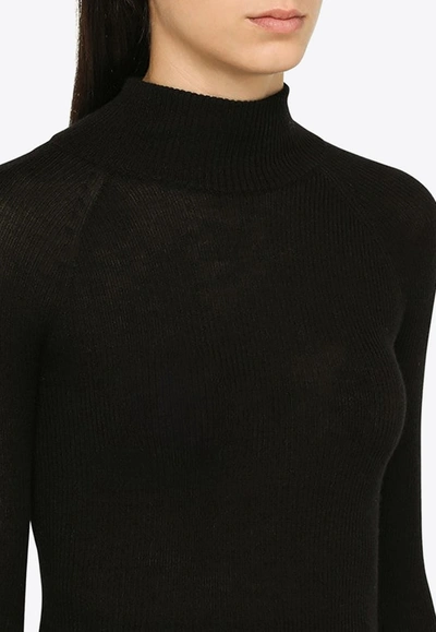 Shop Sa Su Phi Cashmere And Silk Sweater In Black