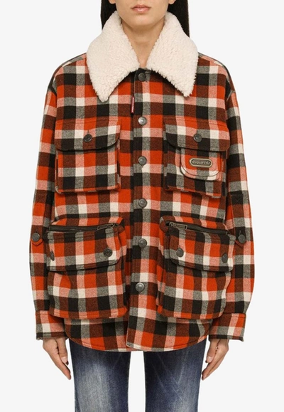 Dsquared2 Check-pattern Jacket In Multicolor
