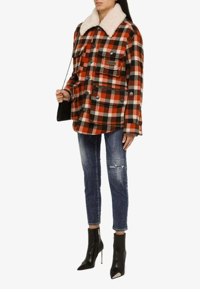 Dsquared2 Check-pattern Jacket In Multicolor