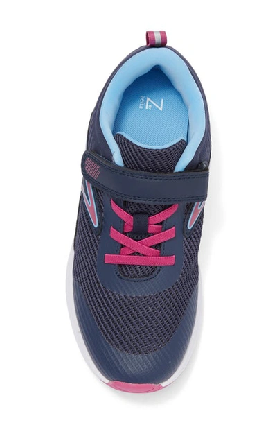 Shop Z By Zella Kids' Gym Class Hook-and-loop Sneaker In Navy- Pink- Teal