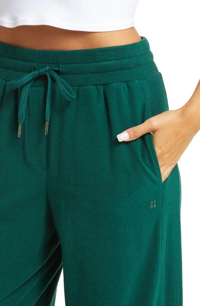 Shop Sweaty Betty Serene Luxe Fleece Pants In Retro Green