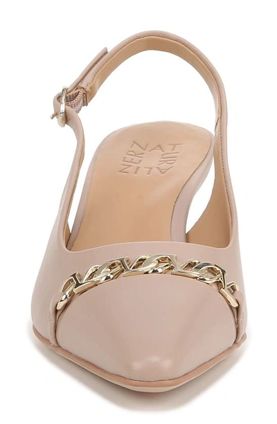 Shop Naturalizer Dovey Slingback Cap Toe Pump In Warm Fawn Tan Leather