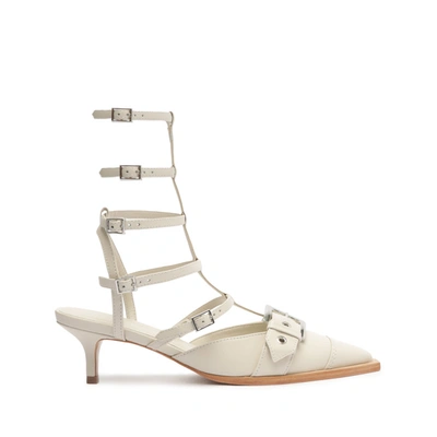Shop Schutz Penny Leather Pump In Pearl