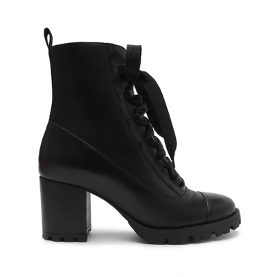 Shop Schutz Kaile Mid Leather Bootie In Black