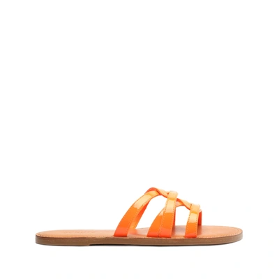 Shop Schutz Lyta Patent Leather Sandal In Orange