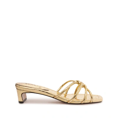 Shop Schutz Rachel Mule Metallic Sandal In Gold