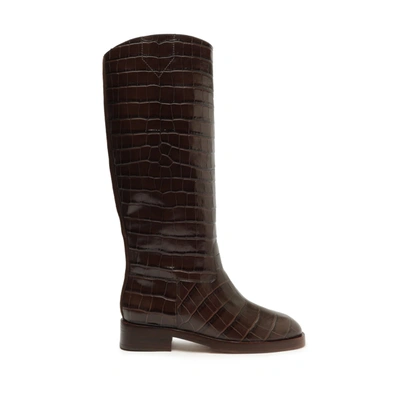 Shop Schutz Terrance Up Leather Boot In New Bison