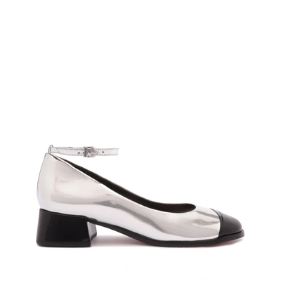 Shop Schutz Dorothy Casual Leather Pump In Silver