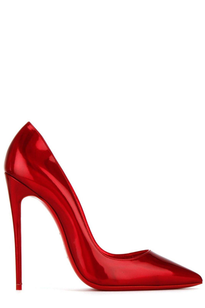 Shop Christian Louboutin So Kate Pumps In Rosso