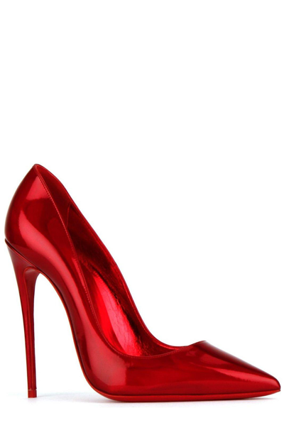 Shop Christian Louboutin So Kate Pumps In Rosso