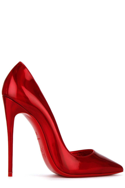 Shop Christian Louboutin So Kate Pumps In Rosso