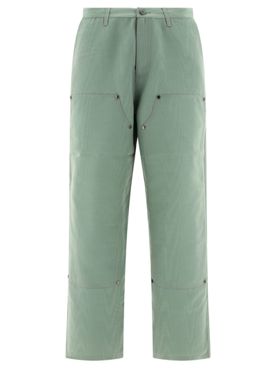 Brain Dead Double-knee Straight Pants In Green