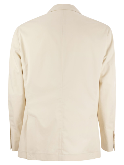 Shop Brunello Cucinelli Cotton And Cashmere Deconstructed Jacket With Patch Pockets