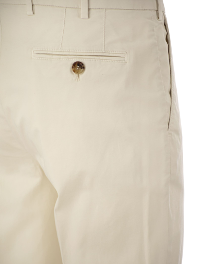 Shop Brunello Cucinelli Italian Fit Cotton Gabardine Trousers