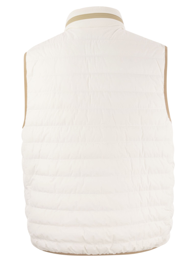 Shop Brunello Cucinelli Sleeveless Down Jacket In Membranated Nylon