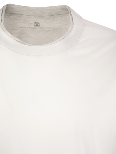Shop Brunello Cucinelli Slim Fit Crew Neck T Shirt In Lightweight Cotton Jersey