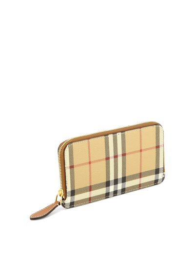 Shop Burberry Check Zip Card Case