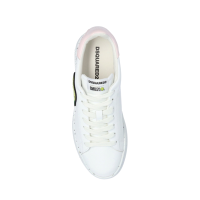 Shop Dsquared2 Smiley Leather Sneakers