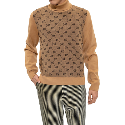 Shop Gucci Jacquard Turtleneck Sweater