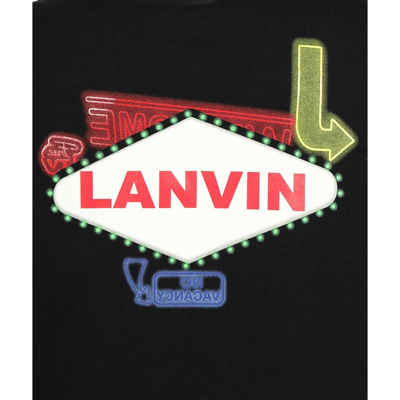 Shop Lanvin Printed Hooded Sweatshirt