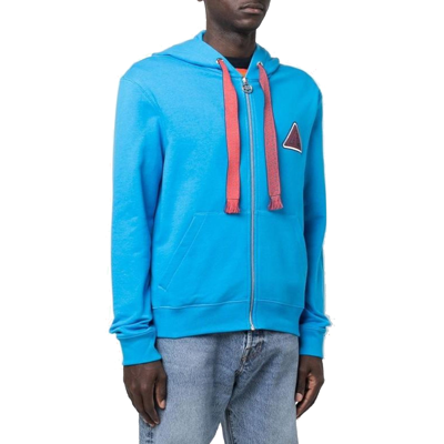 Shop Lanvin Triangle Zip Up Sweatshirt