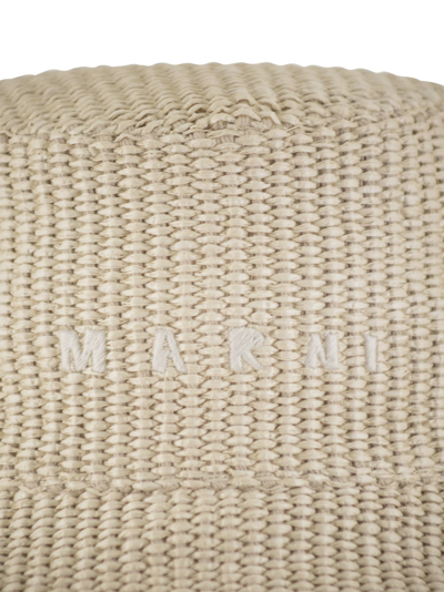 Shop Marni Raffia Effect Fabric Bucket Hat