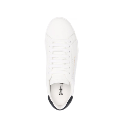Shop Palm Angels Leather Logo Sneakers
