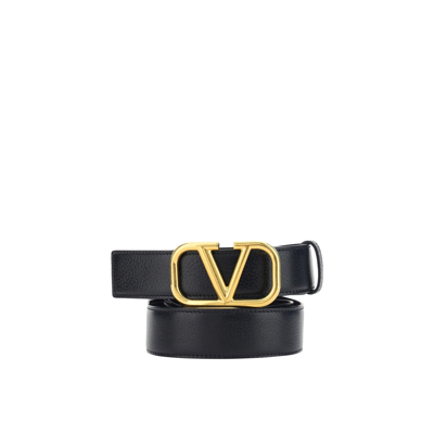 Shop Valentino Garavani  Garavani V Logo Leather Belt