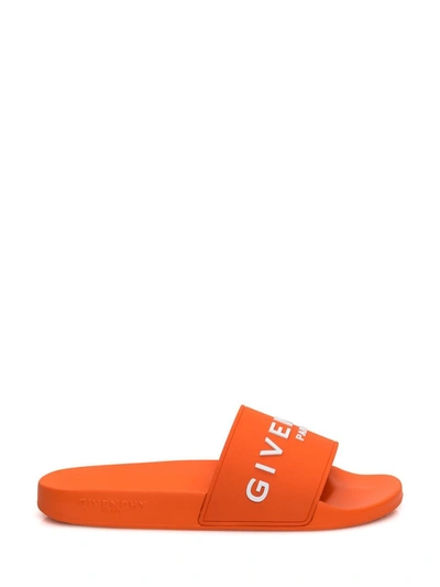 Shop Givenchy Slipper With Logo In Orange