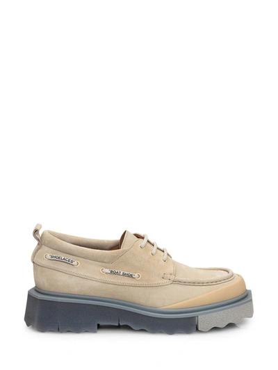 Shop Off-white Laced Boat In Beige