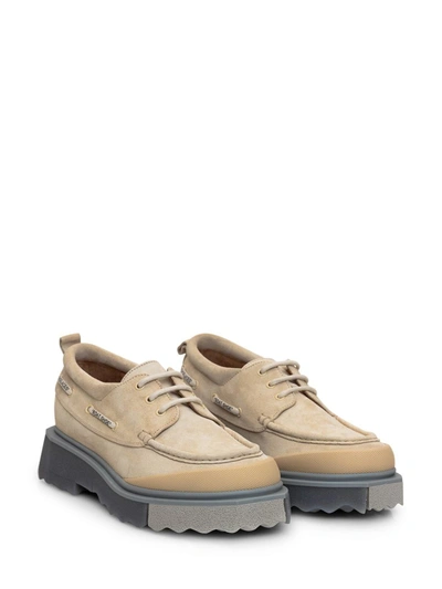 Off-white Beige Suede Boat Shoe In Beige