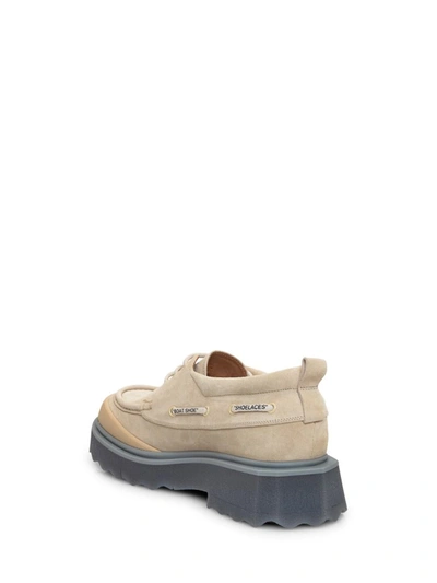 Off-white Beige Suede Boat Shoe In Beige