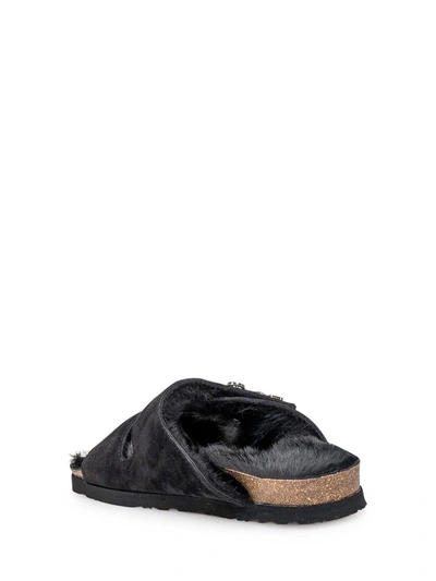 Shop Palm Angels Slipper With Logo In Black