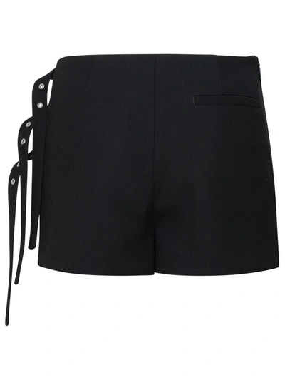 Shop Ambush Black Wool Blend Skirt