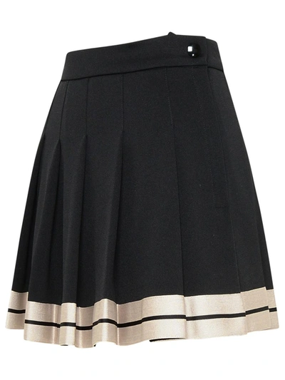 Shop Palm Angels Black Polyester Skirt