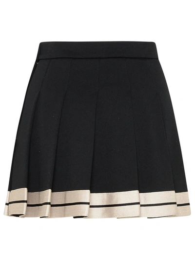 Shop Palm Angels Black Polyester Skirt