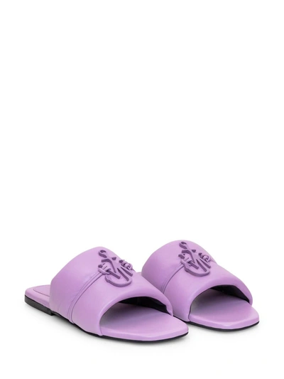 Shop Jw Anderson J.w. Anderson Flat Anchor Logo Sandalwood In Purple