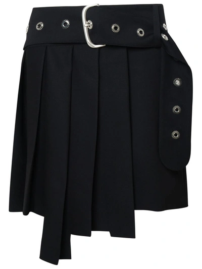 Shop Off-white Black Wool Skirt