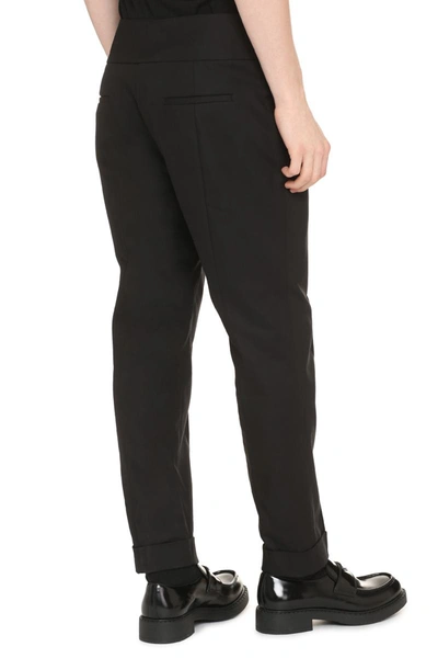 Shop Peserico Chino Pants In Cotton Blend In Black