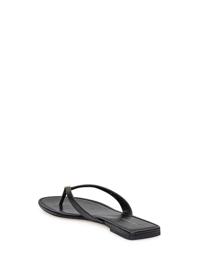 Shop Tory Burch Thong Sandal With Logo In Black
