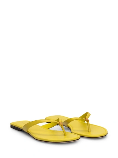 Shop Tory Burch Thong Sandal With Logo In Green
