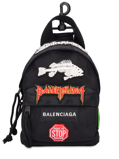 Shop Balenciaga Men Mini Backpack Shoulder Bag In Black