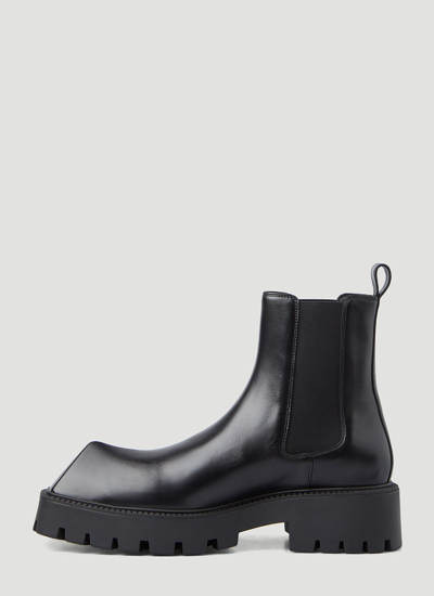 Shop Balenciaga Men Rhino Ankle Boots In Black